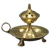 Large Brass Burner with Saucer