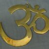 Plain Brass Om - 8"