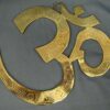 Worked Brass Om - 8"