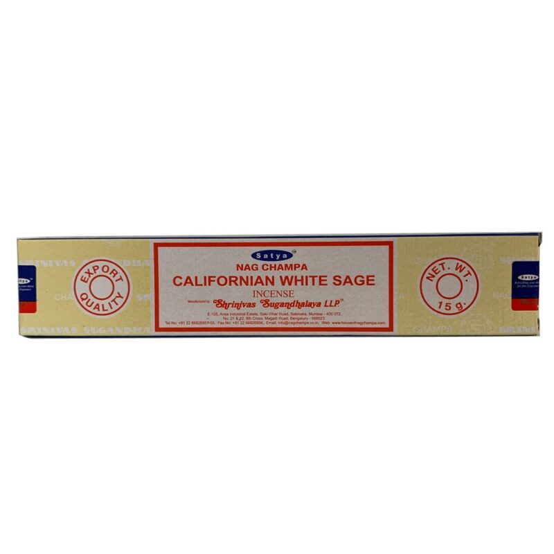 Nag Champa Californian White Sage – Satya 15gms Incense Sticks